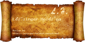 Lézinger Heléna névjegykártya